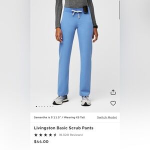 Figs ceil blue Livingston scrub pants size L